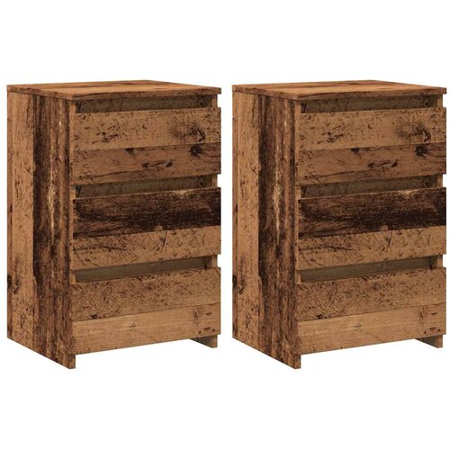 Maison Chic Dvo delni komplet Nočne omarice - Nočne mize starinski les 40x35x62,5 cm inženirski les, (21686911) Slike