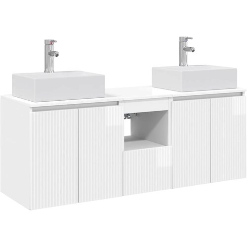  Set ormarića za kupaonicu 3 kom. Bijela visokog sjaja 49,5 x 41 x 62,5 cm Slike
