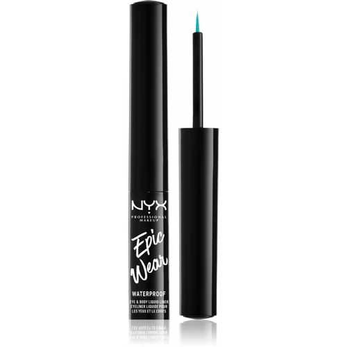 NYX Professional Makeup Epic Wear Metallic Liquid Liner dolgo obstojno gel črtalo za oči odtenek 06 - Teal Metal 3,5 ml