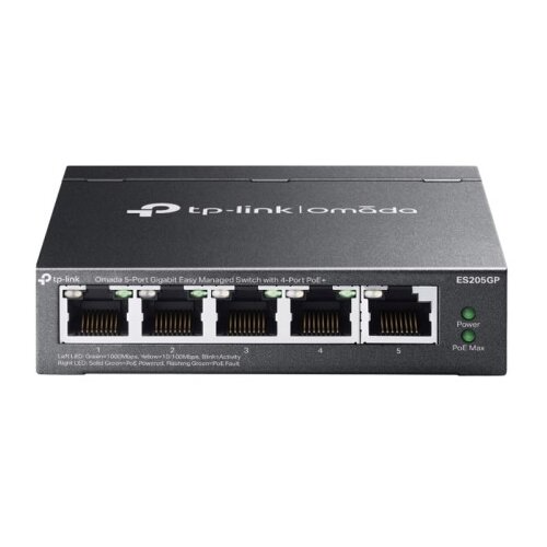 Tp-link Omada ES205GP 5-port Gigabit (4x PoE+) RJ45 managed mrežno stikalo switch Cene