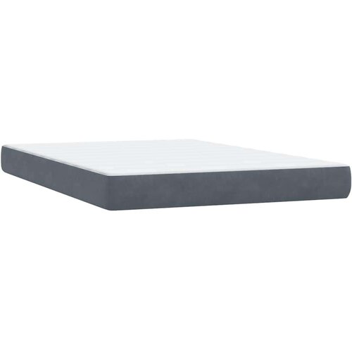 vidaXL Box Spring krevet s madracem tamno sivi 140x220 cm samt Cene