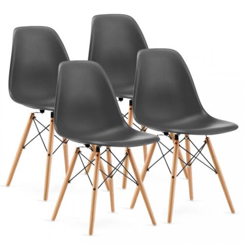 Modern Home milano Set od četiri stolice tamno siva Cene
