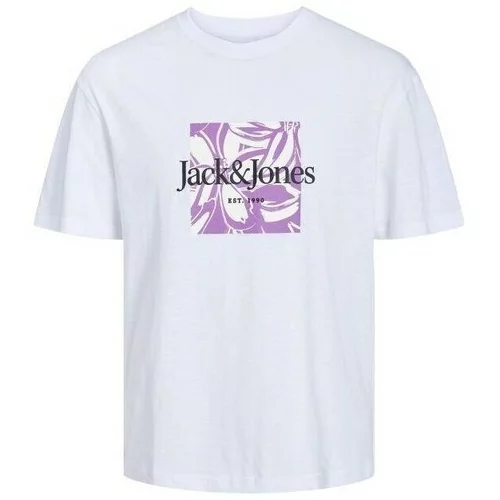 Jack & Jones Majice s kratkimi rokavi 12250436 JORLAFAYETTE Bela