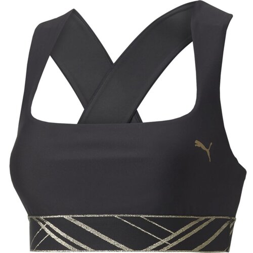 Puma Ženski &amp;scaron;portni top Mid Impact Deco Glam Bra Črna Slike