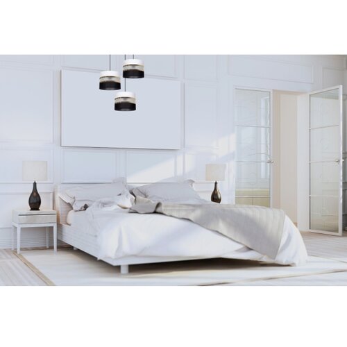  Luster na sajli CORAL 3xE27/60W/230V crno-beli Slike