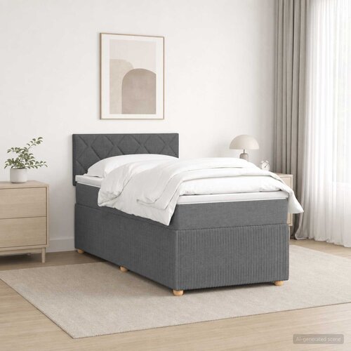  Boxspring krevet s madracem Tamnosiva 90 x 200 cm Tkanina Cene