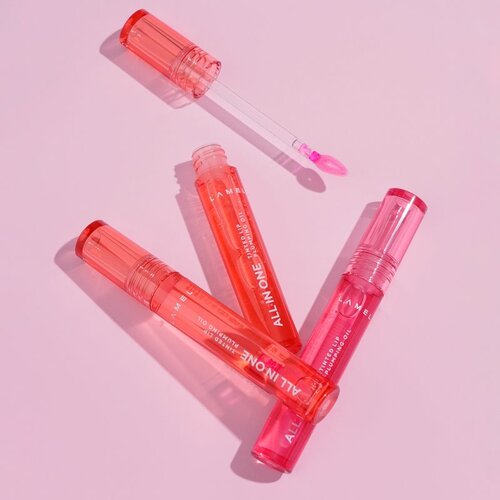 LAMEL All in One Lip Tinted Plumping Oil tonirno olje za ustnice za povečanje volumna № 402 Pink Sparkle 3 ml Slike