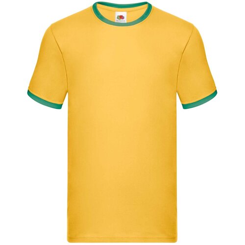 Fruit Of The Loom Men's Yellow T-shirt Ringer Cene