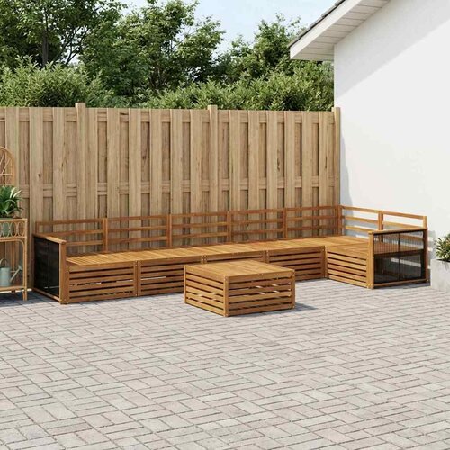  Set vanjskih sofa 7 kom. Prirodna Čvrsto drvo akacije Cijene