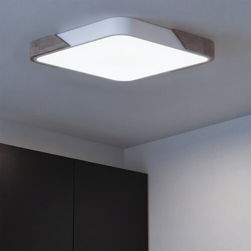  Brilagi - LED prigu&amp;scaron;iva svetiljka PILANA LED/60W/230V hrast/bela 56x56 cm + daljinski upravljač Slike