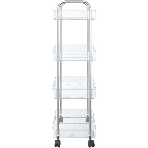 VidaXL Kolica za pohranu 4 nivoa prozirna 37x28x95 cm akril Slike
