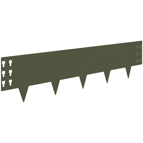  Ograda oko Travnjaka 10 pcs 100 x 25 cm Čelik Maslinastozelena Slike