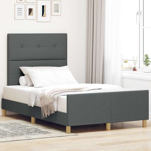  Postelja Temno Siva 120x200 cm Tkanina, (22049691) Slike