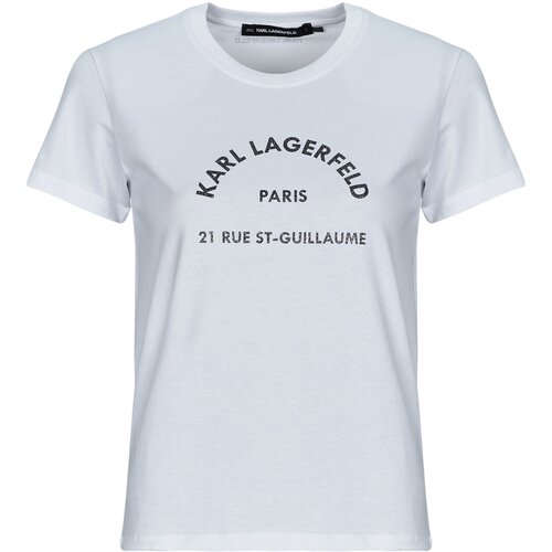 Karl Lagerfeld Majice s kratkimi rokavi RSG GLITTER PETITE T-SHIRT Bela Cene