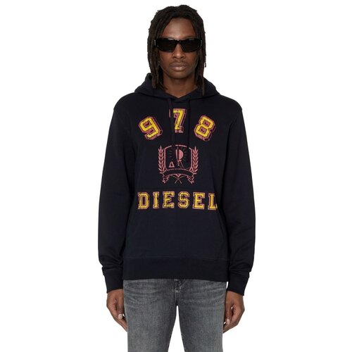 Diesel Sweatshirt - S-GINN-HOOD-E5 SWEAT-SHIRT black Cene