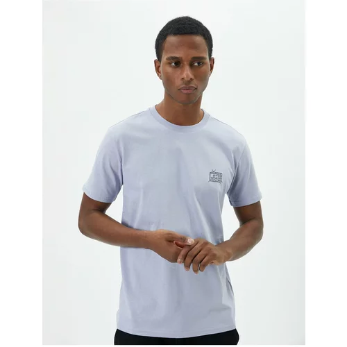 Koton Minimal Printed T-Shirt Slim Fit Crew Neck Short Sleeve