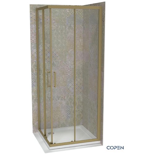 Copen Tu&scaron; kabina C-02-BG43K800 Atlas Pro ram bru&scaron;eno zlato 80x80x195cm providno staklo 6mm Cene