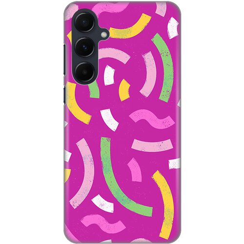  torbica silikonska print za samsung A556B galaxy A55 5G happy lines pink Cene