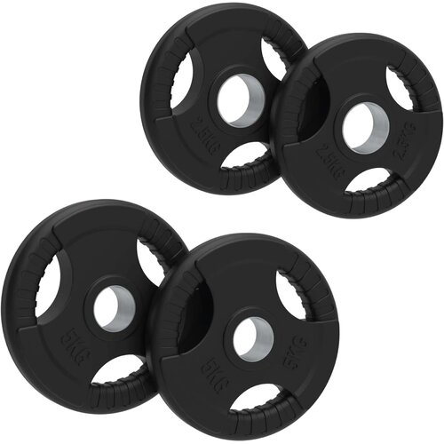 Monster Olimpijske gumijaste uteži Tri-Grip, črne, pari, kompleti 15 kg, 2,5 kg, 5 kg, (5000262532) Cene