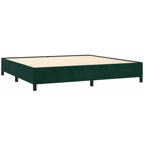  Boxspring - Krevet s oprugama i madracem tamnozeleni 200x200 cm bar&amp;scaron;unasti - Tamnozelena 200 x 200 cm vodoravne pruge Slike