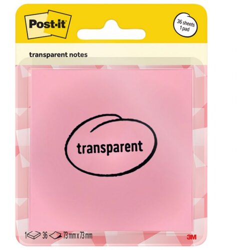 Blok SAMOLJEPLJIV 73X73 MM 36L POST-IT 3M. 600-1TRSPO PROZIRNO ROZI BLISTER Cijene
