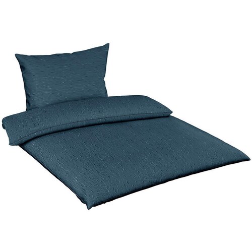 Fleuresse posteljnina 140/200 cm mako saten modra, modrosiva Cene