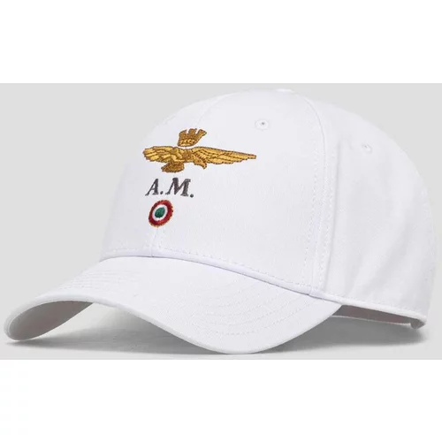 Aeronautica Militare Pamučna kapa sa šiltom boja: bijela, s aplikacijom