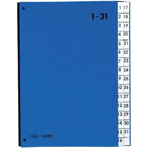 Pagna namizna mapa Color, DIN A4, 1 - 31, 31 predelkov, modra, (21650782) Slike
