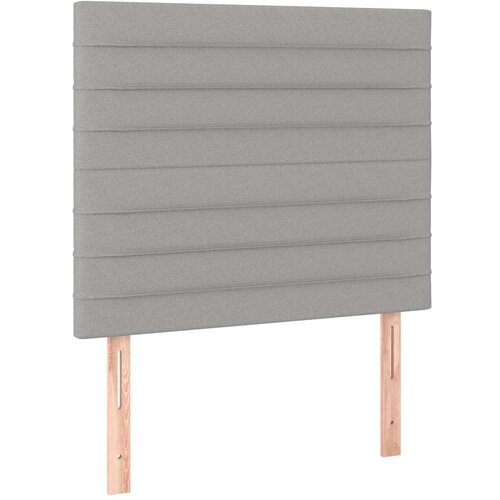 Krevet s oprugama i madracem svjetlosivi 100x200 cm od tkanine Slike