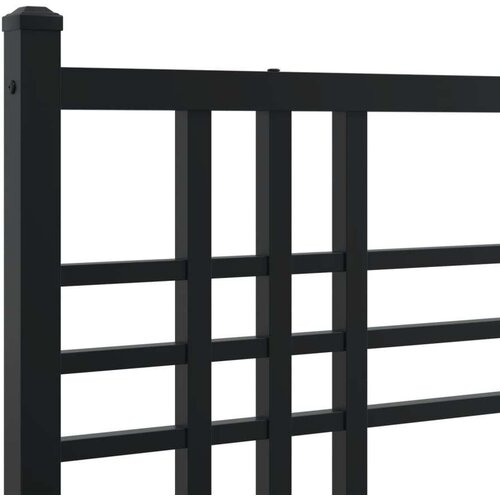VidaXL metalni okvir za krevet s uzglavljem crni 140x190 cm Slike