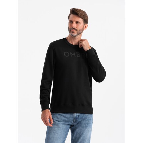 Ombre Classic men's sweatshirt with inscription - black Slike