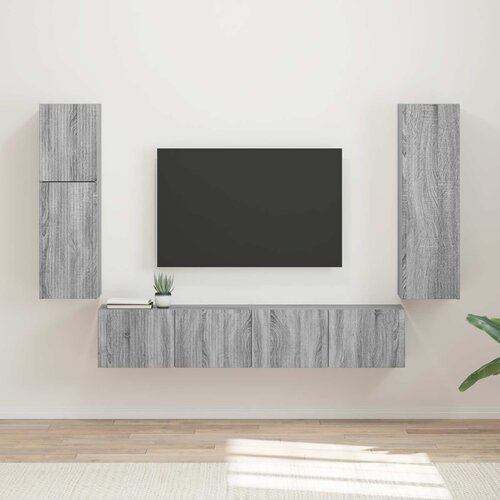  Set TV komoda 4 kom. Siva Sonoma Konstruirano drvo Cene