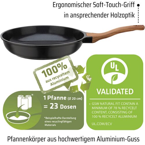 Gsw SET PONEV NATURAL FIT recikliran aluminij 3-delni Slike