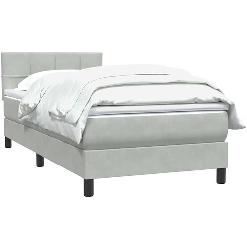Box Spring krevet s madracem svijetlo sivi 80x210 cm bar&amp;scaron;un Slike