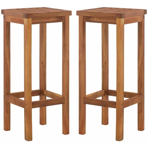 vidaXL Barski stoli 2 kosa trden akacijev les, (20624629)