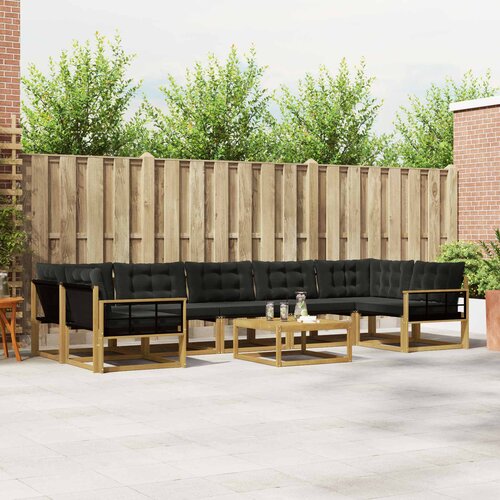  Set vanjskih sofa 8 kom. Bijela i crna Smeđa 79 x 79 x 37 cm Cijene