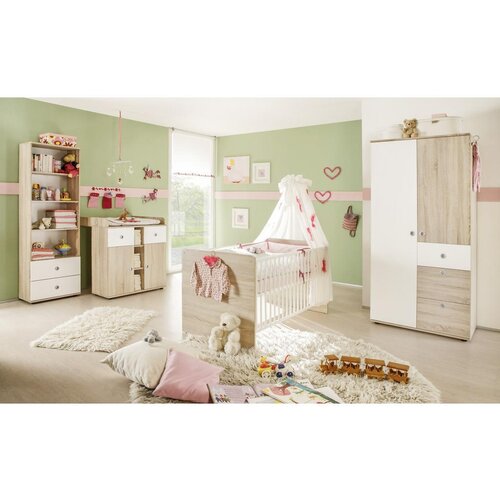 MID.YOU omara s klasičnimi vrati wiki baby, hrast, bela, &amp;scaron;. 90cm Slike