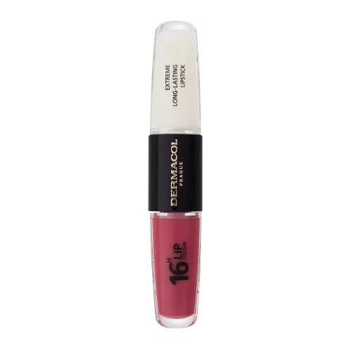 Dermacol 16H Lip Colour Extreme Long-Lasting Lipstick dugotrajni ruž i sjajilo za usne 2 u 1 8 ml Nijansa 6