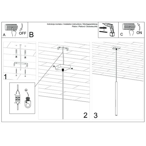 Sollux Lighting Sollux SL.1512 - Luster na sajli PASTELO 1xG9/8W/230V krem Slike