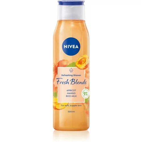 Nivea Fresh Blends Apricot osvežujoč gel za prhanje s sadnim vonjem 300 ml za ženske