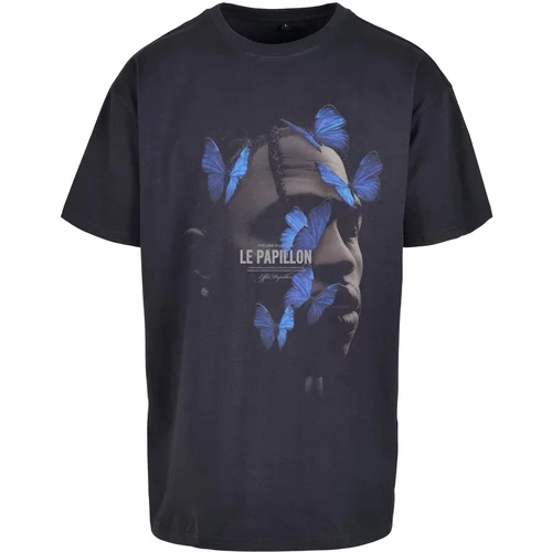 MT Upscale Majica 'Le Papillon' modra / nočno modra / greige