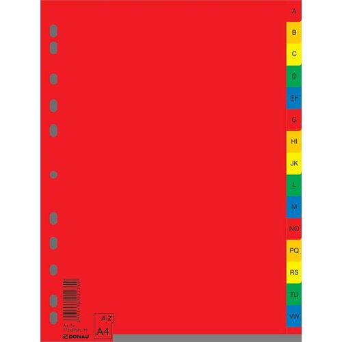 DONAU Ločilni listi A-Z 1/16 barvni, PP, (20382475) Cene