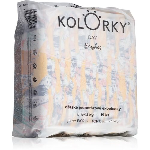 Kolorky Day Brushes ekološke plenice za enkratno uporabo velikost L 8-13 Kg 19 kos Cene