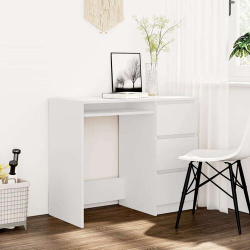 Radni stol bijeli 90 x 45 x 76 cm od iverice Slike