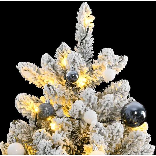  Umjetno božićno drvce 300 LED sa &amp;scaron;arkama i kuglicama 210 cm Slike