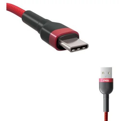 MS Industrial CABLE USB-A 2.0 -> USB-C, 1m, crveni