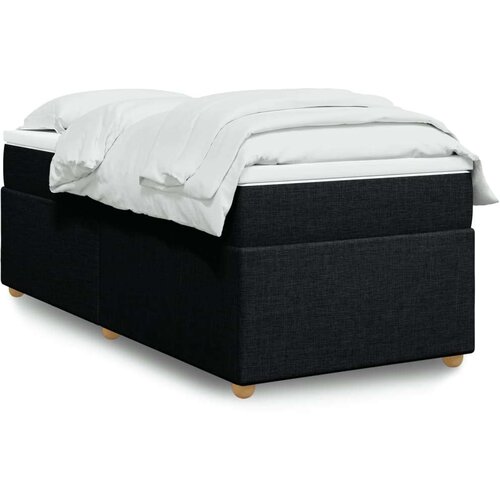 Box spring krevet s madracem crni 80 x 200 cm od tkanine Cijene