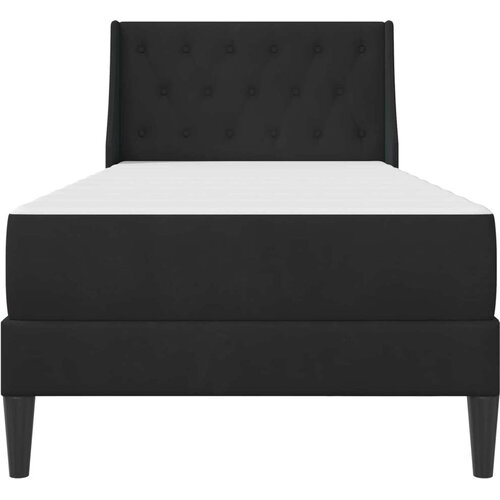 Okvir kreveta s madracem Zidne s uzglavljem 2 pcs Crna Bar&amp;scaron;un - Crna 100 x 200 cm Slike