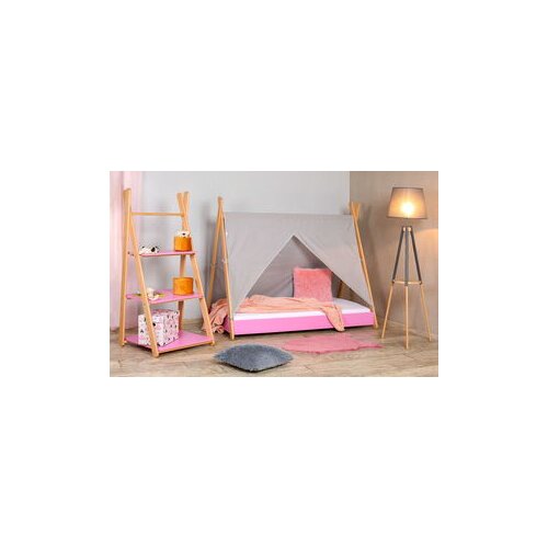  krevet sa nadstre&amp;scaron;nicom i du&amp;scaron;ekom 180x80 tipi - roze 7796 Slike
