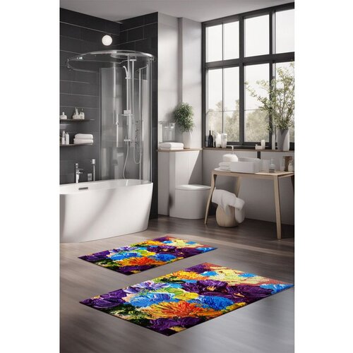  CT-5139 multicolor bathmat set (2 pieces) Cene